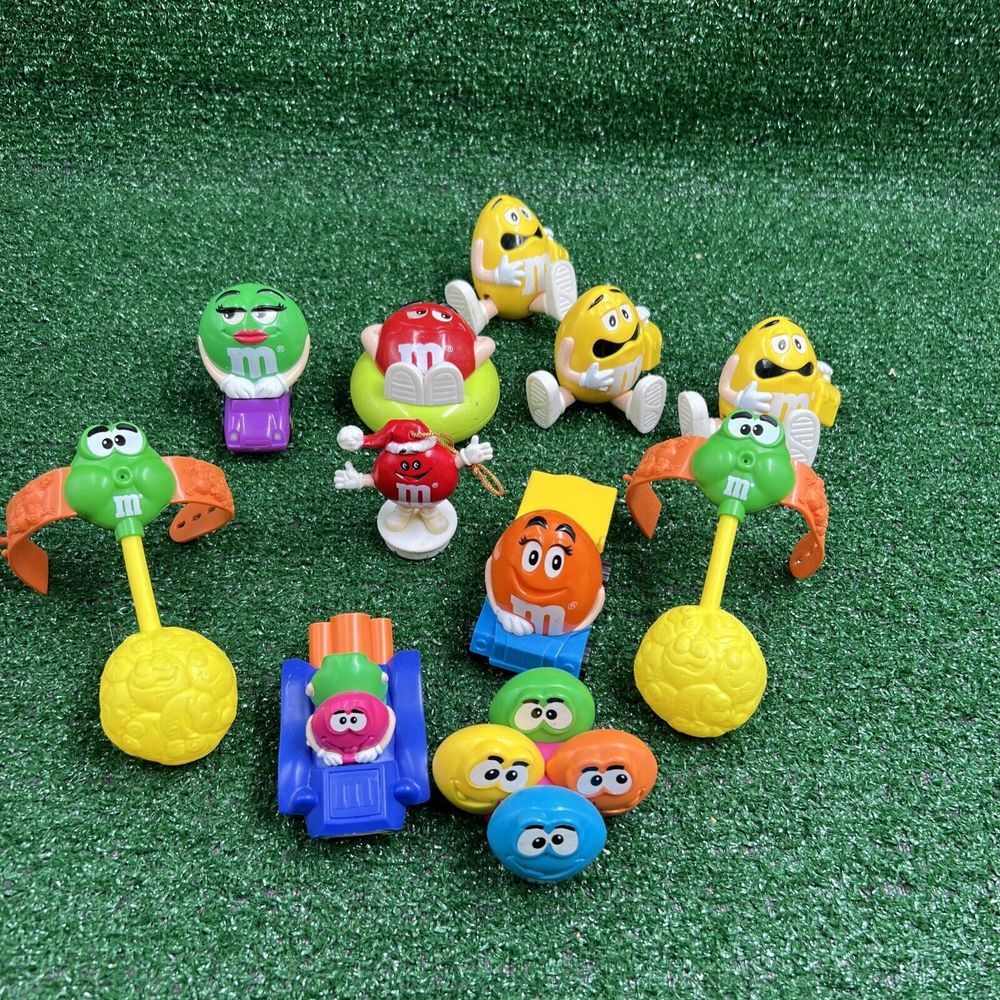 1990's M&M Burger King Toys Lot of 11 Minis‎ Fast Food Kids Meal Toys Candy